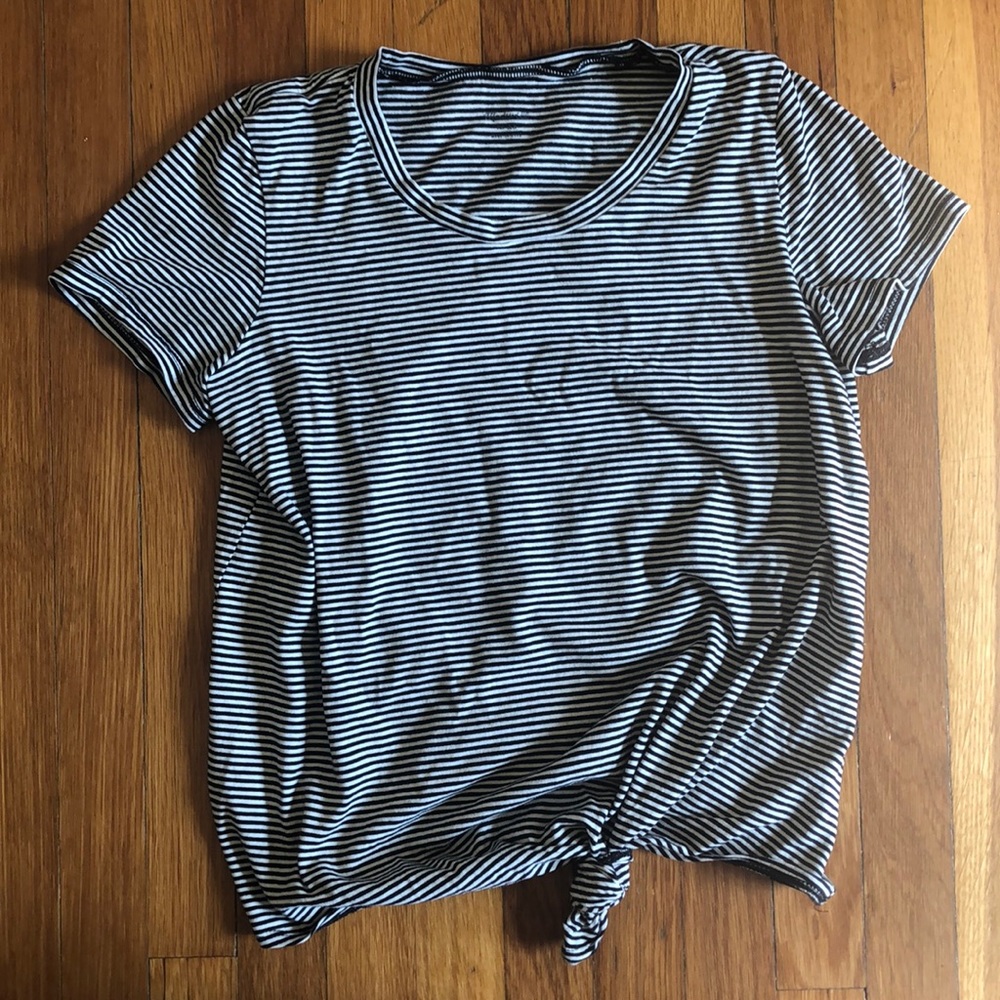 Madewell striped knot front tee size xs